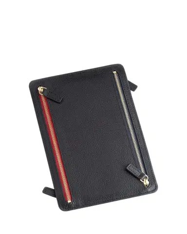 ROYCE New York Monogrammed Leather RFID Blocking Foup Zip Travel Organizer, Personalized | Thumbnail 1