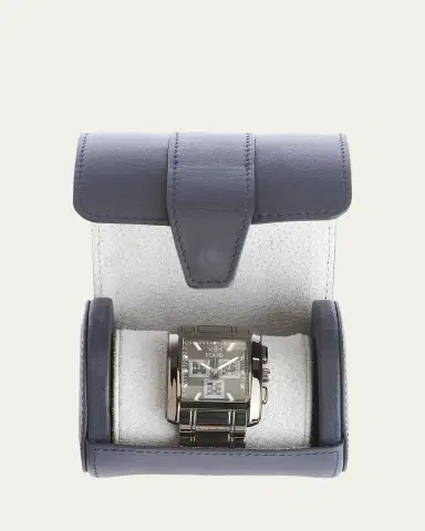Royce New York Monogrammed Leather Travel Watch Roll, Personalized | Thumbnail 4