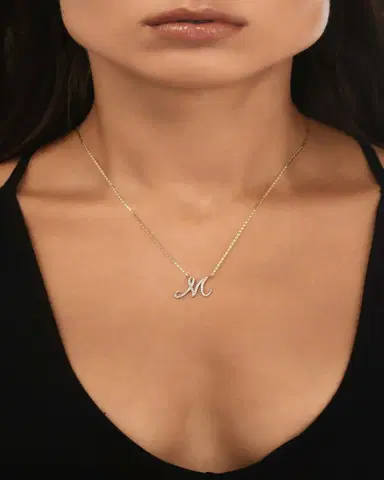 Lana 14K Gold Small Flawless Malibu Diamond Initial Necklace, A- | Thumbnail 2 Lana 14K Gold Small Flawless Malibu Diamond Initial Necklace, A- | Thumbnail 2