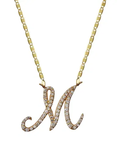 Lana 14K Gold Small Flawless Malibu Diamond Initial Necklace, A- | Thumbnail 1 Lana 14K Gold Small Flawless Malibu Diamond Initial Necklace, A- | Thumbnail 1