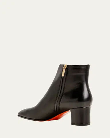 Santoni Halfrida Napa Zip Ankle Booties | Thumbnail 4