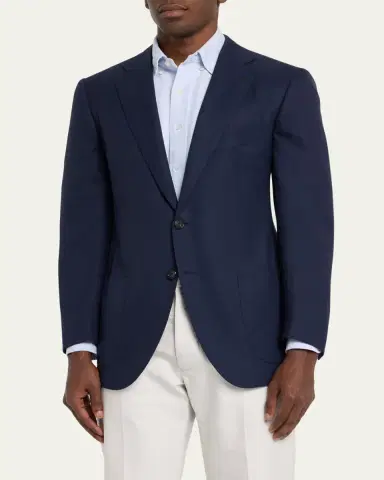 Cesare Attolini Men's Micro Hopsack Sport Coat | Thumbnail 4 Cesare Attolini Men's Micro Hopsack Sport Coat | Thumbnail 4
