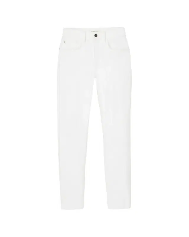 Lafayette 148 New York High Rise Straight Ankle Reeve Jean