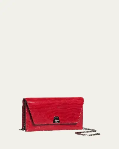 Akris Anouk Lizard-Print Clutch Bag w/ Chain | Thumbnail 2 Akris Anouk Lizard-Print Clutch Bag w/ Chain | Thumbnail 2