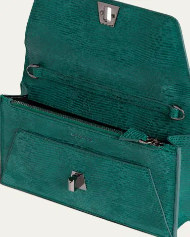 Akris Anouk Lizard-Print Clutch Bag w/ Chain | Thumbnail 5 Akris Anouk Lizard-Print Clutch Bag w/ Chain | Thumbnail 5