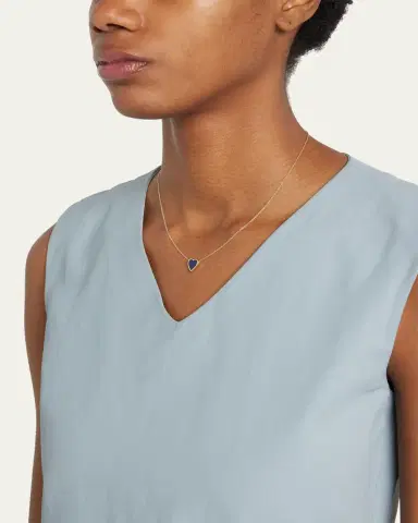 Jennifer Meyer 18k Mini Inlay Heart Necklace | Thumbnail 2