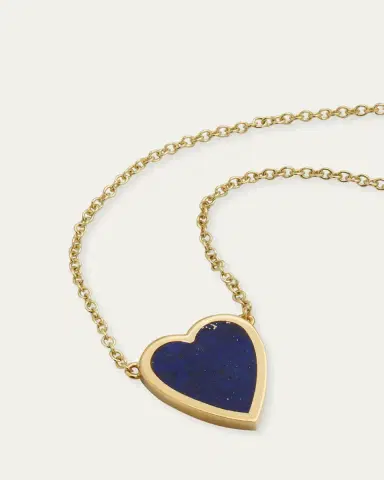 Jennifer Meyer 18k Mini Inlay Heart Necklace | Thumbnail 3