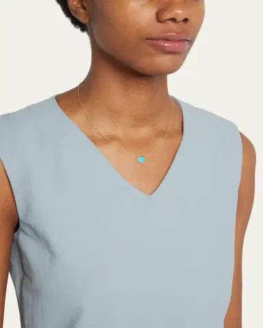 Jennifer Meyer 18k Mini Inlay Heart Necklace | Thumbnail 5