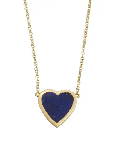 Jennifer Meyer 18k Mini Inlay Heart Necklace | Thumbnail 1