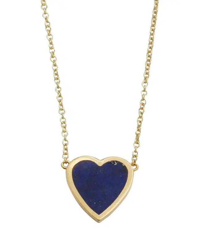 Jennifer Meyer 18k Mini Inlay Heart Necklace