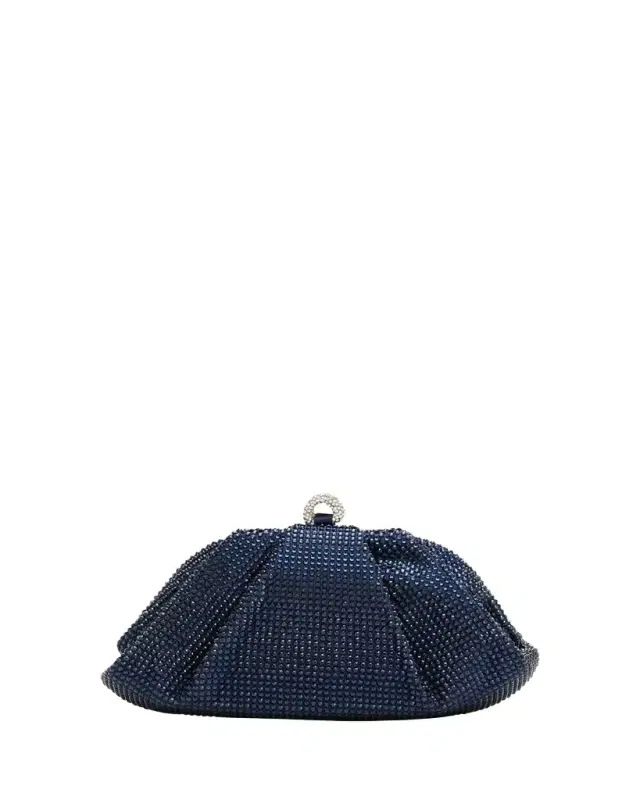 Gemma Pleated Crystal Clutch Bag