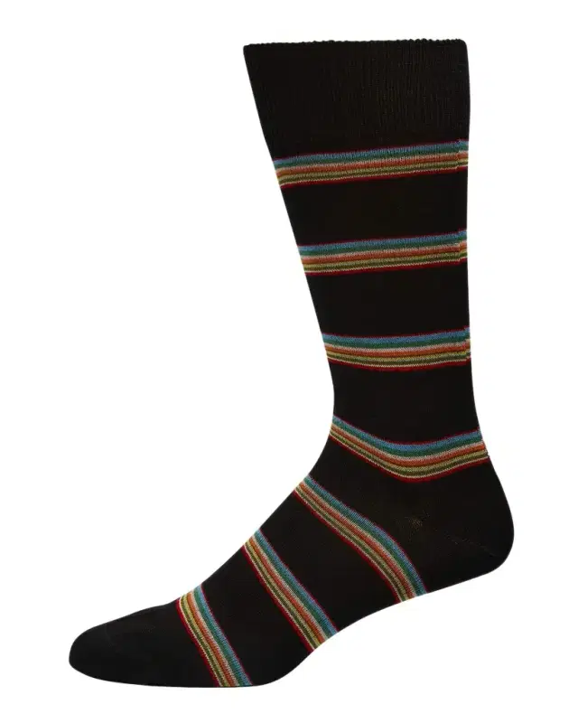 Men 's Multiblock Ribbed Crew Socks