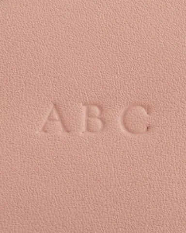 Royce New York Monogrammed Leather Heart-Shaped Key Chain, Personalized | Thumbnail 2