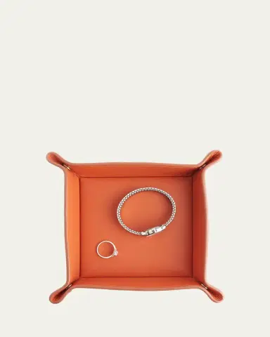 ROYCE New York Monogrammed Leather Catchall Valet Tray, Personalized | Thumbnail 4
