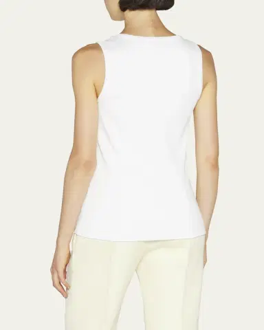 Bottega Veneta Dry Stretch Cotton Ribbed Tank Top | Thumbnail 3 Bottega Veneta Dry Stretch Cotton Ribbed Tank Top | Thumbnail 3