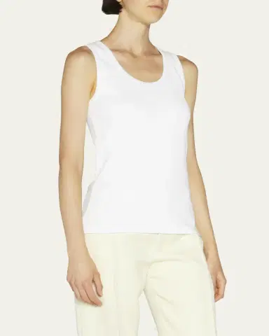 Bottega Veneta Dry Stretch Cotton Ribbed Tank Top | Thumbnail 4 Bottega Veneta Dry Stretch Cotton Ribbed Tank Top | Thumbnail 4
