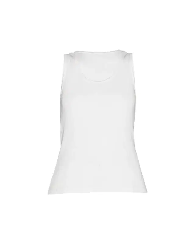 Dry Stretch Cotton Ribbed Tank Top