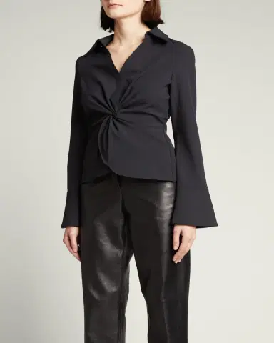 Cinq à Sept McKenna Long-Sleeve Collared Top | Thumbnail 4 Cinq à Sept McKenna Long-Sleeve Collared Top | Thumbnail 4