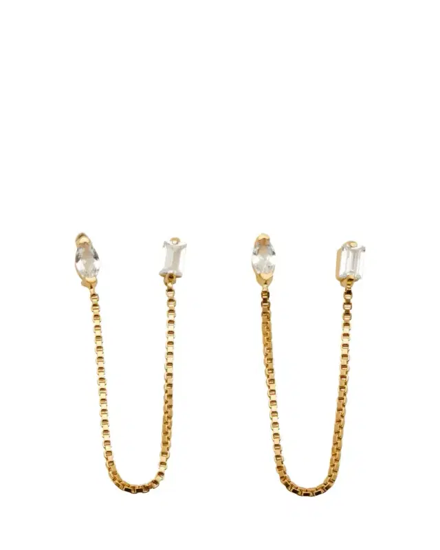 Jennifer Zeuner Viola Chain Earrings