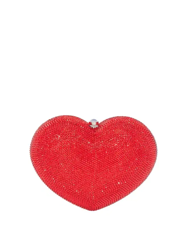 Judith Leiber Couture L'Amour Petit Coeur Crystal Minaudiere