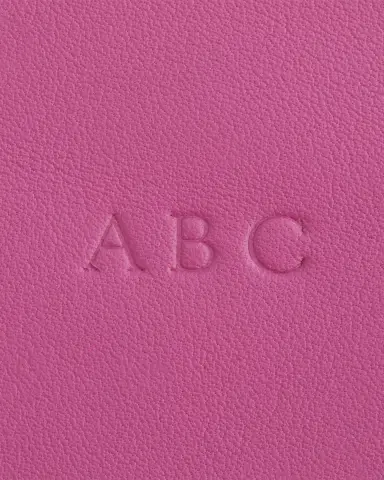 ROYCE New York Monogrammed Compact Leather Cosmetic Bag, Personalized | Thumbnail 3