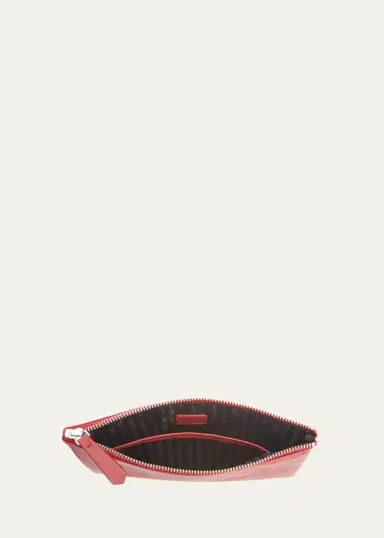 ROYCE New York Monogrammed Leather Zuppered Travel Organizer Pouch, Personalized | Thumbnail 2