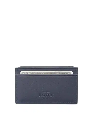 ROYCE New York Monogrammed RFID Blocking Leather Card Wallet, Personalized | Thumbnail 1