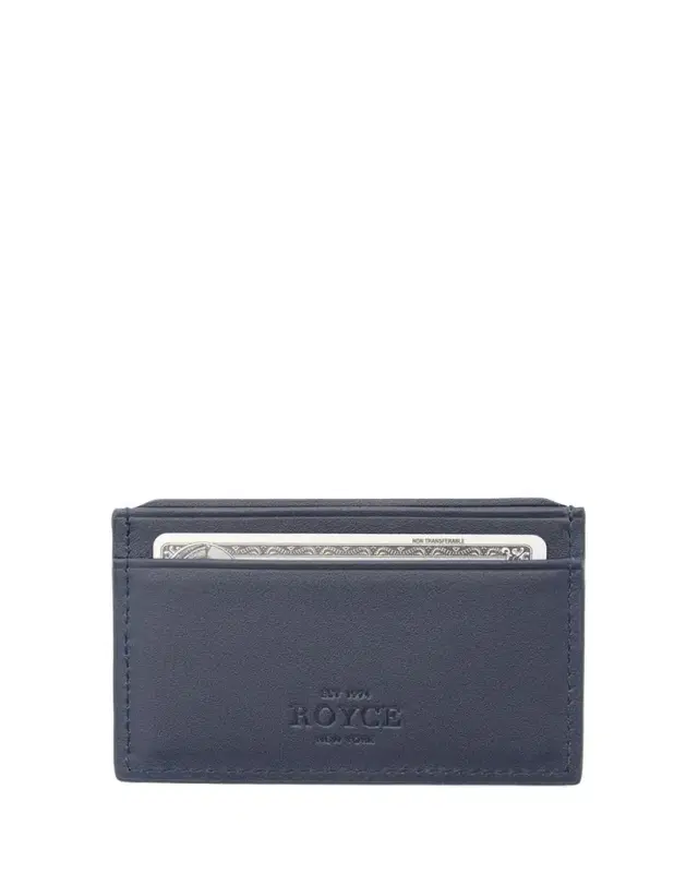 ROYCE New York Monogrammed RFID Blocking Leather Card Wallet, Personalized