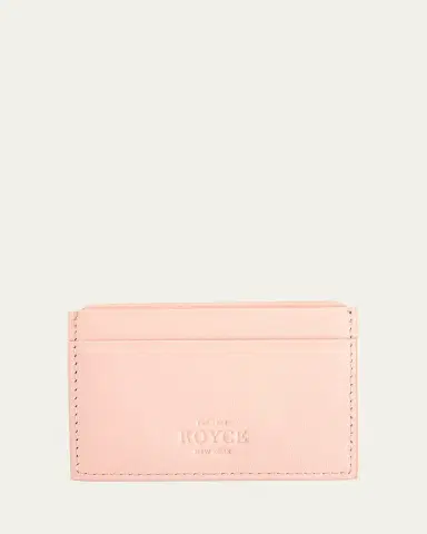 ROYCE New York Monogrammed RFID Blocking Leather Card Wallet, Personalized | Thumbnail 2