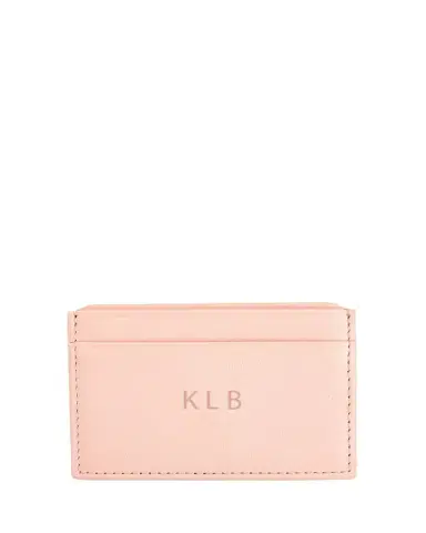 ROYCE New York Monogrammed RFID Blocking Leather Card Wallet, Personalized | Thumbnail 1