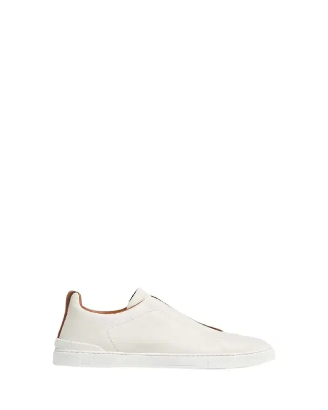 ZEGNA Men's Triple Stitch Deerskin Leather Sneakers
