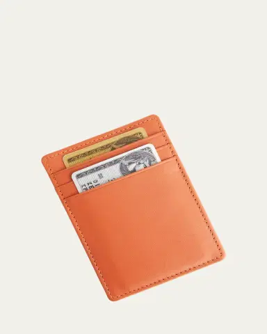 ROYCE New York Monogrammed Leather Magnetic Money Clip Wallet, Personalized | Thumbnail 3