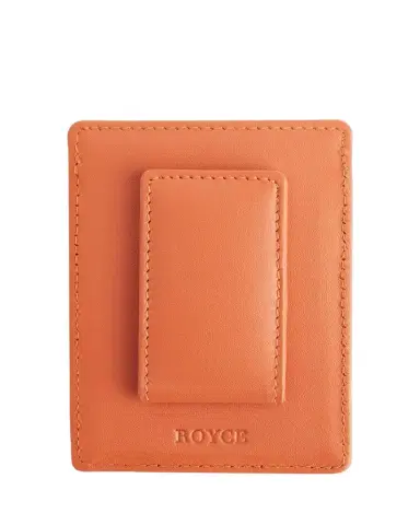 ROYCE New York Monogrammed Leather Magnetic Money Clip Wallet, Personalized | Thumbnail 1