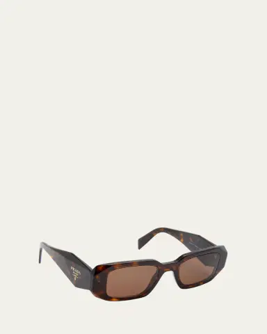 Prada Men's Rectangle Acetate Logo Sunglasses | Thumbnail 2 Prada Men's Rectangle Acetate Logo Sunglasses | Thumbnail 2