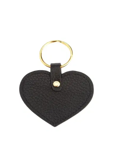 Royce New York Monogrammed Leather Heart-Shaped Key Chain, Personalized | Thumbnail 1