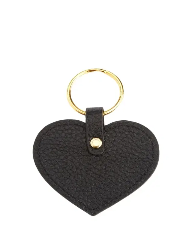 ROYCE New York Monogrammed Leather Heart-Shaped Key Chain, Personalized