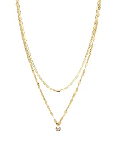 Lana 14K Gold Solo Double-Strand Necklace with Diamond | Thumbnail 1