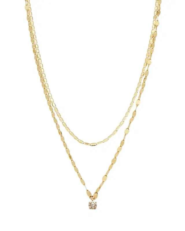 Lana 14K Gold Solo Double-Strand Necklace with Diamond