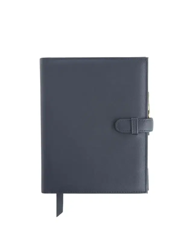ROYCE New York Monogrammed Executive Weekly Leather Calendar Planner, Personalized