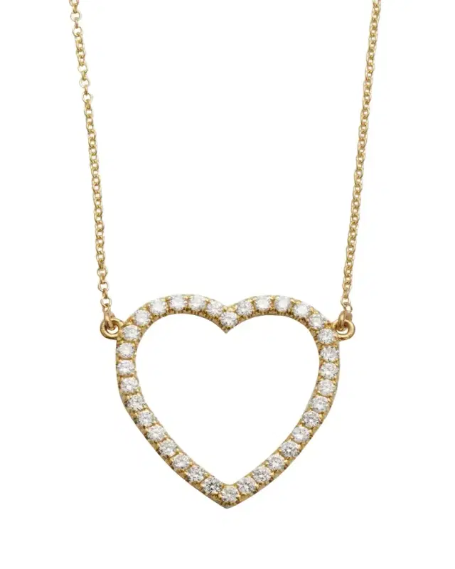 Jennifer Meyer Large Open Heart Necklace
