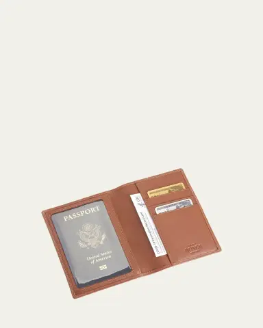 ROYCE New York Personalized Leather RFID-Blocking Passport Wallet with Vaccine Card Pocket | Thumbnail 2