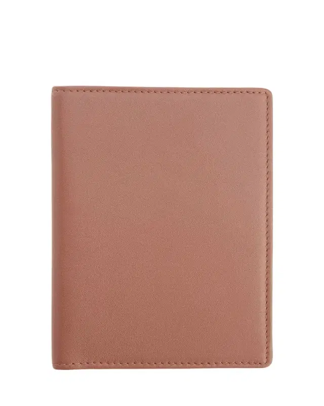 ROYCE New York Personalized Leather RFID-Blocking Passport Wallet with Vaccine Card Pocket