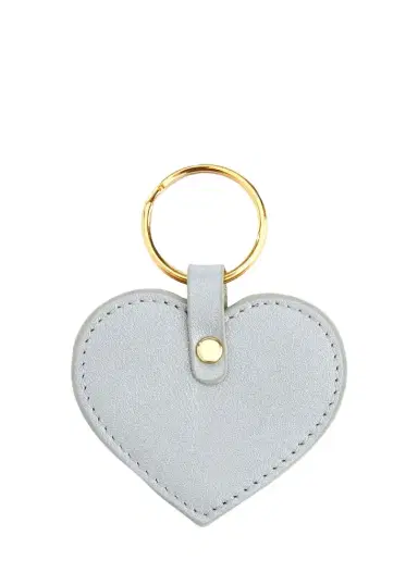 Royce New York Monogrammed Leather Heart-Shaped Key Chain, Personalized | Thumbnail 1