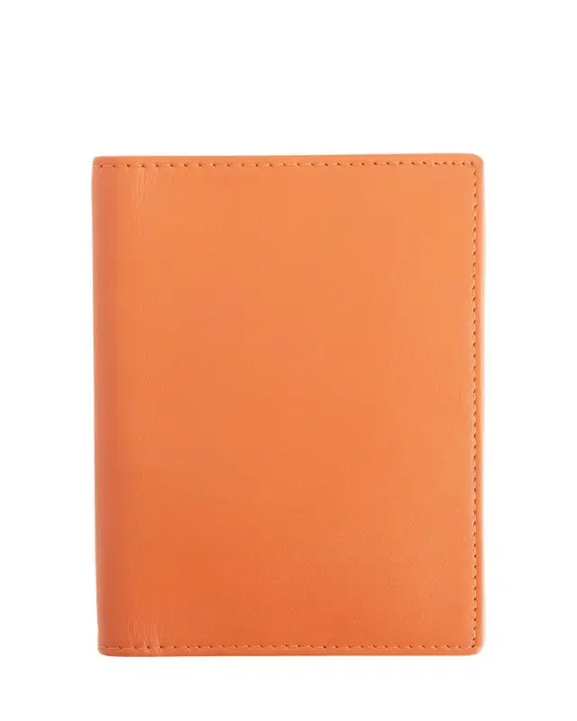 ROYCE New York Personalized Leather RFID-Blocking Passport Wallet with Vaccine Card Pocket
