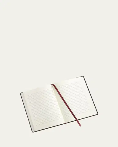 Royce New York Monogrammed Leather Bound Executive Notebook, Personalized | Thumbnail 2