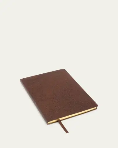 Royce New York Monogrammed Leather Bound Executive Notebook, Personalized | Thumbnail 3
