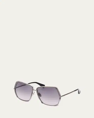 Max Mara Elsa3 Gradient Metal Butterfly Sunglasses | Thumbnail 2