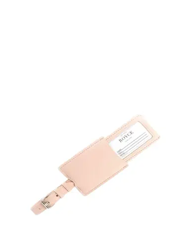 Royce New York Monogrammed Leather Retractable Luggage Tag, Personalized | Thumbnail 1