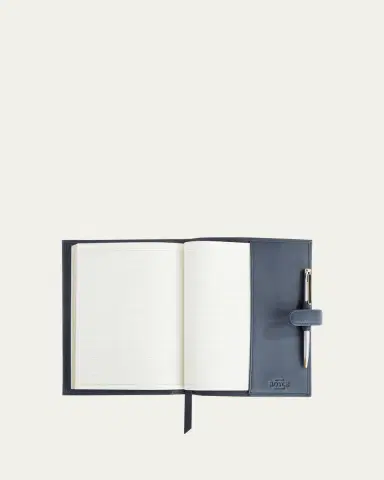 ROYCE New York Monogrammed Leather Executive Journal with Rollerball Pen, Personalized | Thumbnail 2