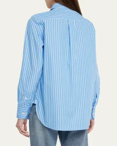 Hommegirls Stripe Classic Button-Up Cotton Shirt | Thumbnail 3